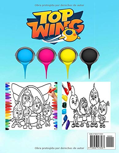 Top Wing Libro de colorear: Libro de colorear para niños y adultos: