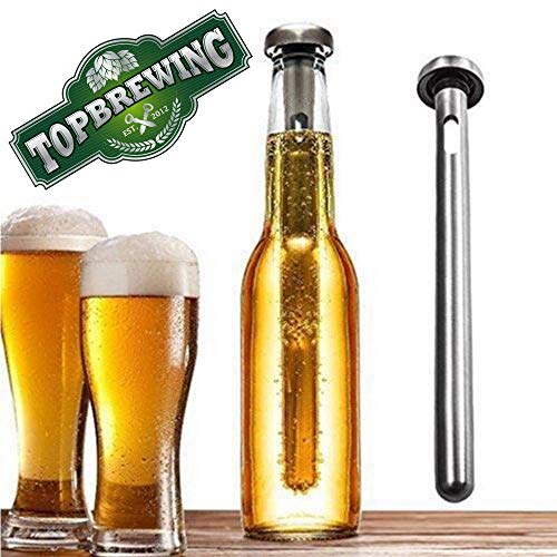 TopBrewingTM - Varillas refrigerantes portátiles para botellas (2 unidades), diseñadas para mantener tu cerveza fría y fría, de acero inoxidable de alta calidad