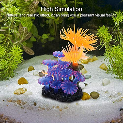 TOPINCN Artificial Coral Acuario Pecera Simulación Silicona Plantas Flor Plástico Suave Mar Anémona Paisaje Decoración