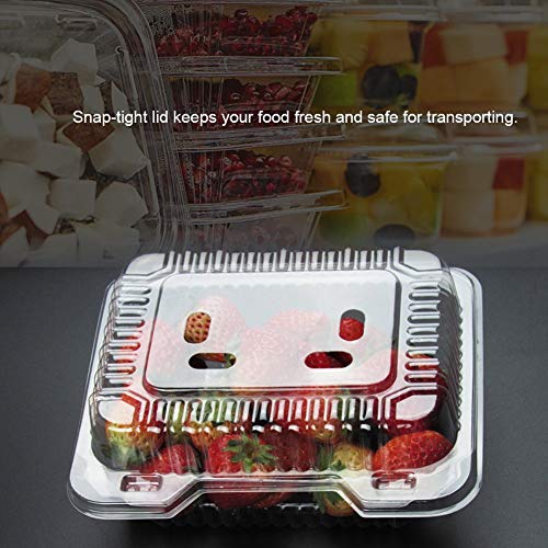TOPINCN Comida desechable Conjunto de Cajas Transparente BPA Tapa hermética para pastelitos Paquete de contenedores de Almacenamiento 50 unids