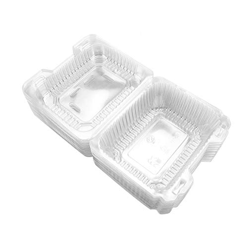 TOPINCN Comida desechable Conjunto de Cajas Transparente BPA Tapa hermética para pastelitos Paquete de contenedores de Almacenamiento 50 unids