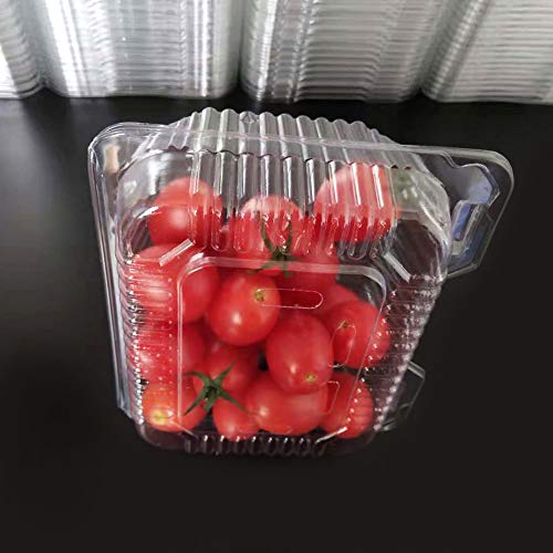 TOPINCN Comida desechable Conjunto de Cajas Transparente BPA Tapa hermética para pastelitos Paquete de contenedores de Almacenamiento 50 unids