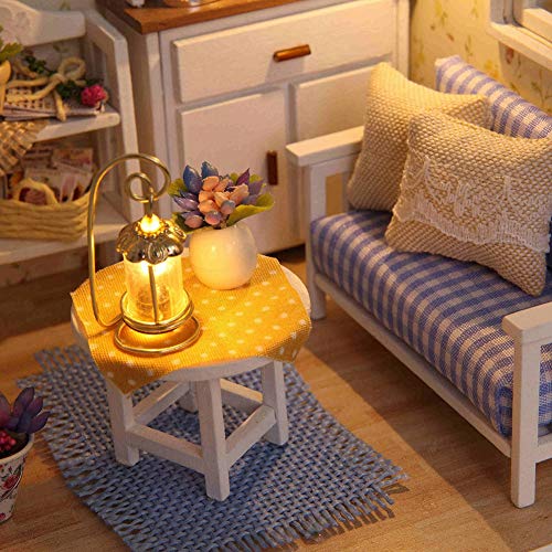 TOPINCN DIY Miniatura de la Casa Muñecas con Muebles Madera Casa Muñecas Juguetes Educativos Niños Regalos Cumpleaños para Niños Amigos