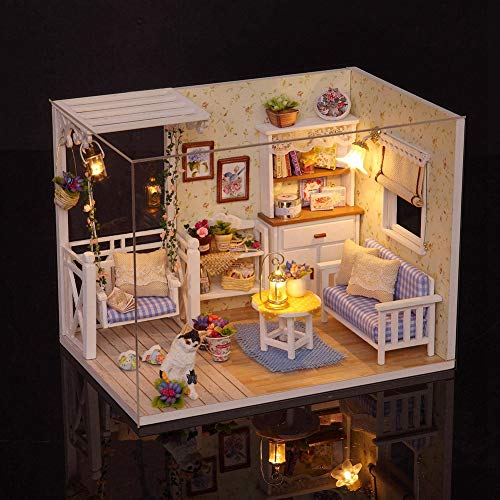 TOPINCN DIY Miniatura de la Casa Muñecas con Muebles Madera Casa Muñecas Juguetes Educativos Niños Regalos Cumpleaños para Niños Amigos