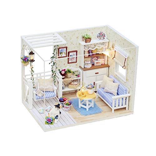 TOPINCN DIY Miniatura de la Casa Muñecas con Muebles Madera Casa Muñecas Juguetes Educativos Niños Regalos Cumpleaños para Niños Amigos