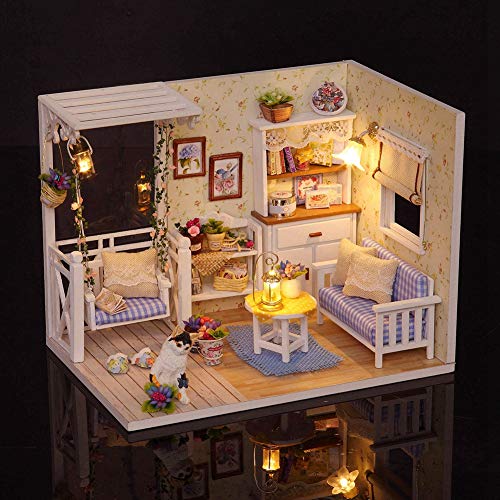 TOPINCN DIY Miniatura de la Casa Muñecas con Muebles Madera Casa Muñecas Juguetes Educativos Niños Regalos Cumpleaños para Niños Amigos