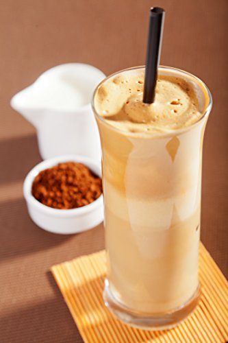 'Topkapi 250.621 – Juego de 12 vasos de "Monaco con 6 vasos para Frappé, leche Shake, cóctel, hielo Café + 6 cucharas de mango largo para 6 personas