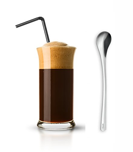 'Topkapi 250.621 – Juego de 12 vasos de "Monaco con 6 vasos para Frappé, leche Shake, cóctel, hielo Café + 6 cucharas de mango largo para 6 personas