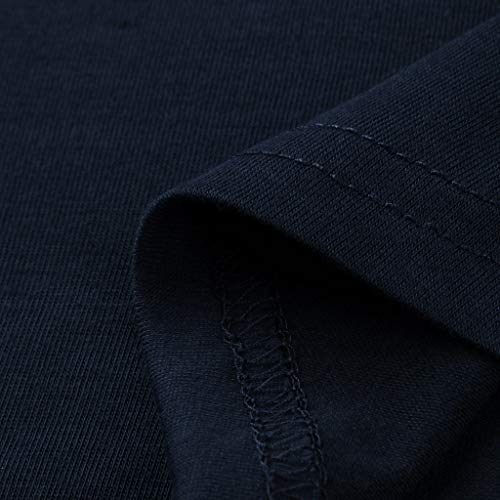 TOPKEAL Sudadera Dobladillo Irregular de Manga Larga de Damas Casual Tops Blusa de Talla Grande para Mujer Azul XXL
