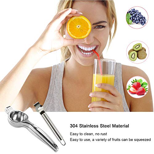 TOPSEAS Exprimidor Limón Manual, Exprimidor Manual,Exprimidor Manual de Aleación de Zinc,Prensa de Mano Jugo de Clip Fruta para Limón y Naranjas ect,Incluye rascador de limón
