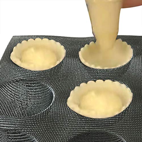 Topxingch - Molde de silicona antiadherente para hornear pan, hamburguesas y pan, 6 agujeros negro
