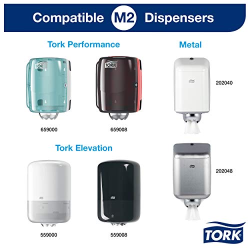 Tork 130035 Papel de secado Premium / Paños de papel compatibles con el sistema M2 / 6 x bobinas / 1 capa / Azul