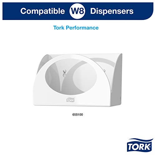 Tork 194650 Paños de limpieza de larga duración Premium / 1 capa/Paños multiusos compatibles con el sistema W8 / 8 paquetes x 40 paños (320 piezas) / color amarillo