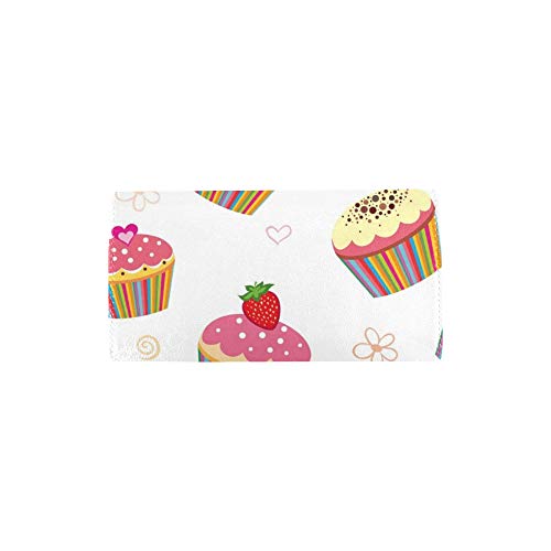Torta Personalizada única aislada en Blanco Cartera Triple de Mujer Monedero Largo Bolso de la Caja del Titular de la Tarjeta de crédito