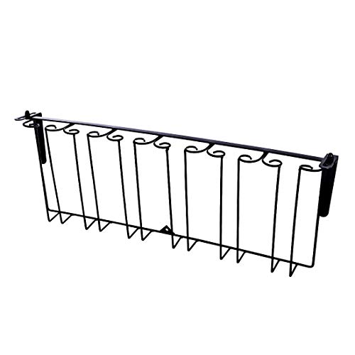 Tosbess Soporte para Copas de Vino - Soporte de Acero para Colgar Copas en la Cocina, Bar o Restaurante - Organizador cocina con rieles 6,60×22,5×6cm