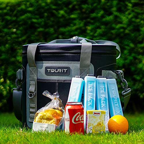 TOURIT - Paquetes de hielo reutilizables de larga duración para congelador, mochila, loncheras/cajas, camping, playa, picnics, pesca y más (juego de 4)