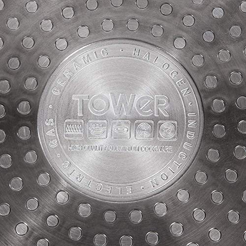 TOWER - Juego de 3 ollas, Color Negro (16, 18, 20 cm)