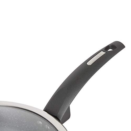 Tower T81279 - Wok (cerámica, aluminio forjado con revestimiento de cerámica antiadherente de fácil limpieza, 30 cm), color gris