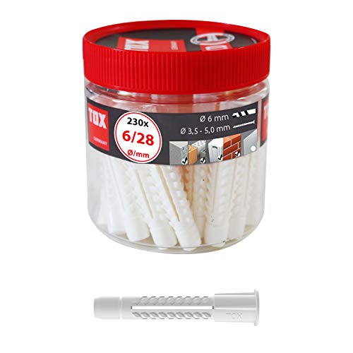 TOX Taco universal Deco 6 x 28 mm en envase circular, 230 piezas, 016260021