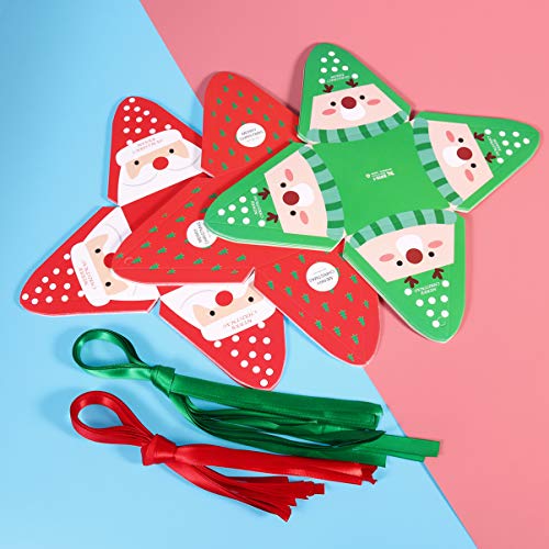 TOYANDONA 30pcs Cajas de Papel de Navidad Trata Dulces Chocolate golosinas Cajas Suministros de Fiesta de Navidad