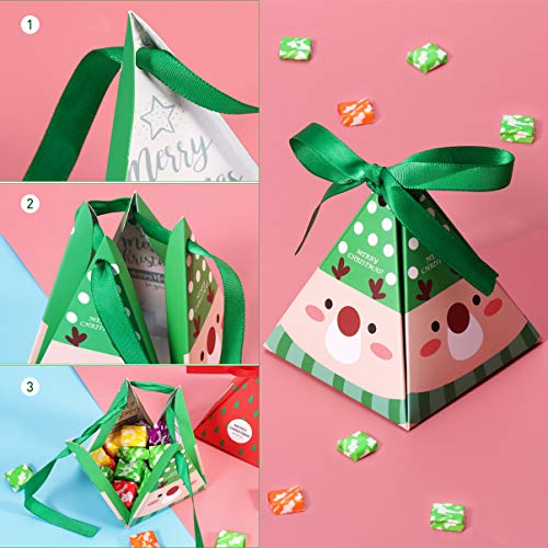 TOYANDONA 30pcs Cajas de Papel de Navidad Trata Dulces Chocolate golosinas Cajas Suministros de Fiesta de Navidad