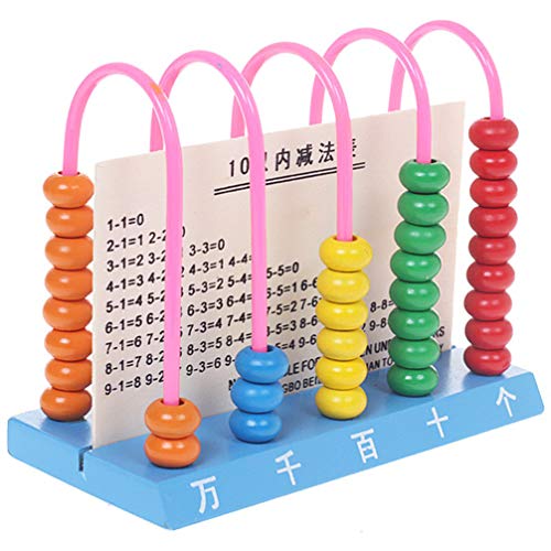 TOYANDONA Abacus Toy Mini Calculadora de Madera Número de Cuentas de Conteo de Rodillos de Pie Matemática Enseñanza Juguetes Educativos para Niños Pequeños