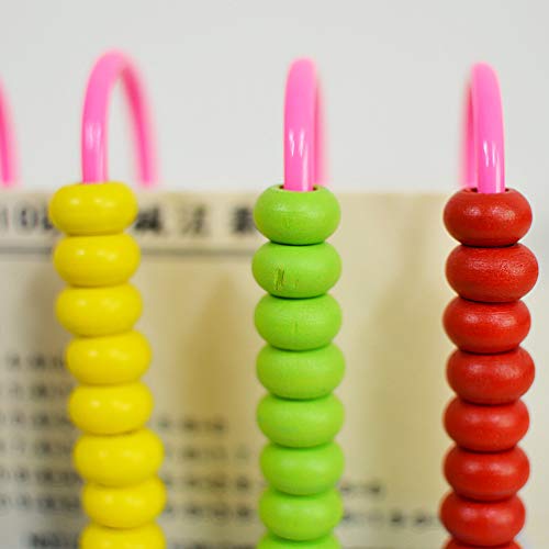 TOYANDONA Abacus Toy Mini Calculadora de Madera Número de Cuentas de Conteo de Rodillos de Pie Matemática Enseñanza Juguetes Educativos para Niños Pequeños