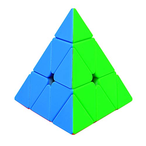 TOYESS Cubo de Pyraminx Stickerless 3x3x3, Piramide 3x3 Cubo de Velocidad Rompecabezas para Niño & Adultos
