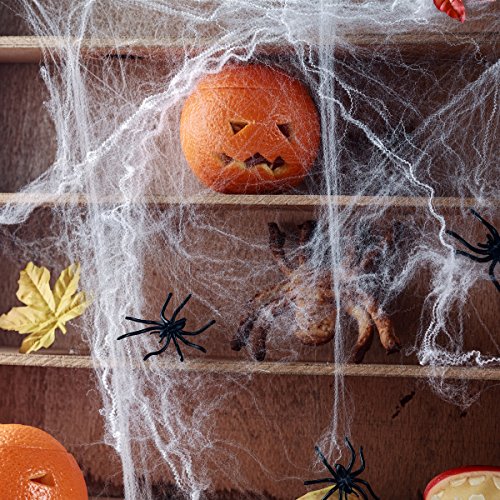 TOYMYTOY telarañas de Halloween telarañas de Halloween casa embrujada Web Spider Webbing decoración Interior y Exterior Noche luz decoración