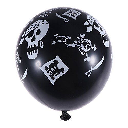 Toyvian Pirate Party Balloon - Inflatable Pirate Ship Foil Balloon Set, Decoración de Halloween para niños, Paquete de 13