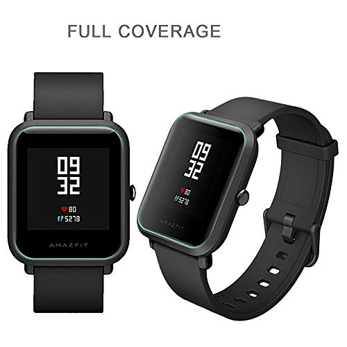 TQmate 6Pack, Protector de Pantalla Compatible con Xiaomi Huami Amazfit Bip, TPU Suave Bordes Redondeados 3D,【Cobertura Completa】 Pantalla de Cubierta de Borde a Borde