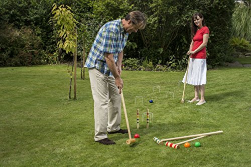 Traditional Garden Games, Kit de 96 cm para Croquet de Jardín en Bolsa de Tela para Transportar