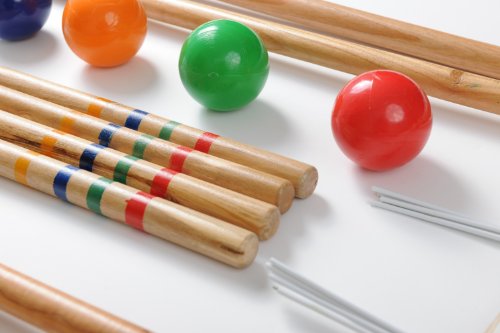 Traditional Garden Games, Kit de 96 cm para Croquet de Jardín en Bolsa de Tela para Transportar