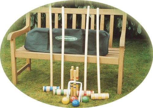 Traditional Garden Games, Kit de 96 cm para Croquet de Jardín en Bolsa de Tela para Transportar