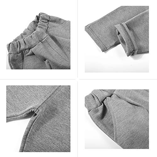 Traje Niño Boda Ropa Elegante Conjunto Comunion Blazer y Camisa de Cuadros y Pantalon Disfraz Ceremonia 3 Años Gris