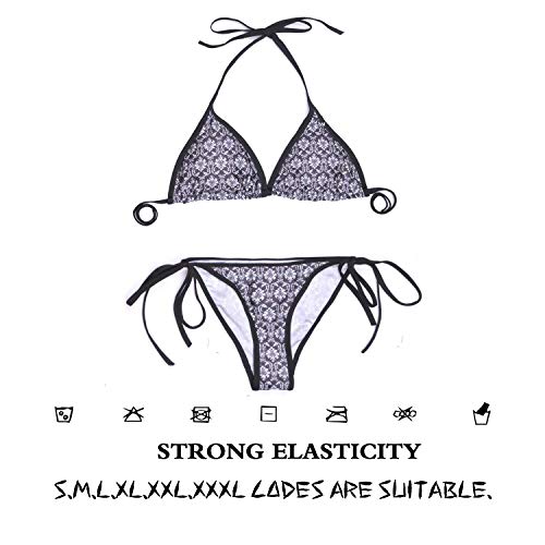 Trajes de baño de Bikini Donuts Dulces deliciosos con Varios sabores Sprinkles Estrellas Fondo Conjuntos de Bikini Traje de baño de Playa Traje de baño