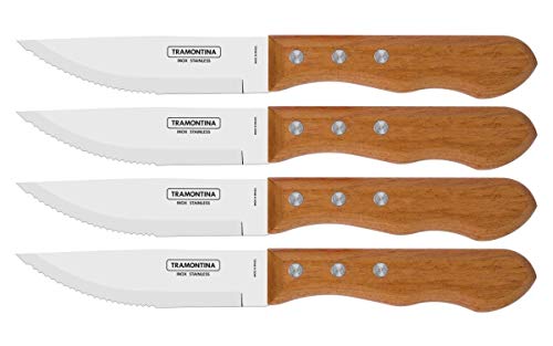 Tramontina 22399/079 Churrasco - Juego de cuchillos para carne, madera