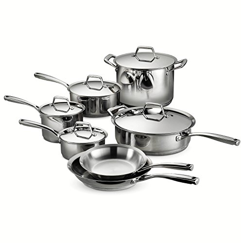 Tramontina 80101/203DS Gourmet Prima - Juego de utensilios de cocina (12 piezas, acero inoxidable, apto para inducción), color marrón