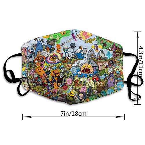 transpirable cara adulta Madks, Psychedelic Adventure Time, puede lavar el polvo código M, lavable con nariz ajustable y orejeras