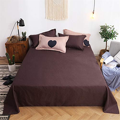 Treer Juego de Ropa de Cama con Funda de Edredón,Funda de Almohada y Sábana Microfibra Estampado 4 Piezas Juego de Ropa de Cama para Cama Individual/Matrimonio (Corazón de Amor Negro,150x200cm)