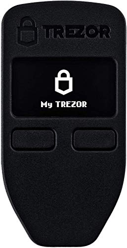 Trezor One - Monedero de Hardware de Criptomonedas, el Almacenamiento en Frío Más Confiable para Bitcoin, Ethereum, ERC20 y Más (Negro)