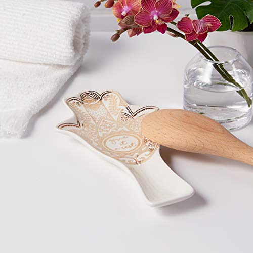 Tri-Coastal Design - Reposa Cuchara de Cerámica Para Cubiertos y Utensilios, Accesorios de Cocina Coloridos, Soho Boho