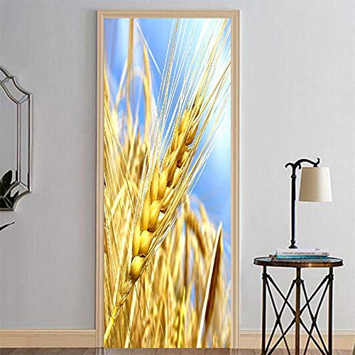 Trigo de oro Etiqueta de la pared PVC arte europeo hogar decoración mural visual autoadhesivo calcomanía día de fiesta bricolaje 90X200CM
