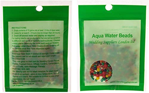 Trimming Shop 5g Agua Bolas para Planta Jarrón Relleno,Decoración,Centros - Turquesa, 10 Packs