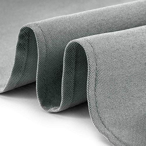 Trimming Shop Poliéster Mesa Servilleta, 50 x 50cm (20x20 Inches), para Comedor, Banquetes, Boda Recepciones, Galas, Y Ligero, Paño, Lavable a Máquina - Plateado, 10
