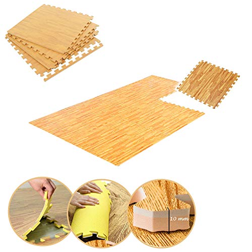 Trimming Shop Puzzle Espuma Juego Alfombra Extra Grueso y Suave Encajable Alfombrilla Rompecabezas Suelo Figuritas para Niños - Beige