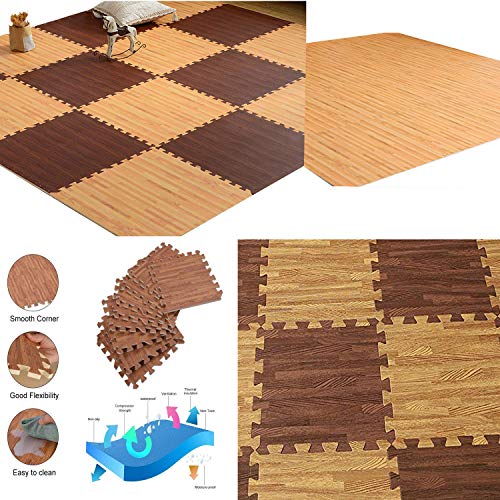 Trimming Shop Puzzle Espuma Juego Alfombra Extra Grueso y Suave Encajable Alfombrilla Rompecabezas Suelo Figuritas para Niños - Beige
