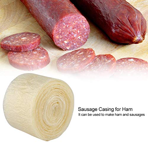 Tripa para salchichas - Tripa para salchichas de secado comestible de 2 capas de 8 m Comestible no tóxico para salchichas caseras sabrosas Jamón