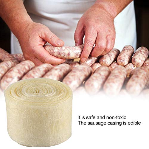 Tripa para salchichas - Tripa para salchichas de secado comestible de 2 capas de 8 m Comestible no tóxico para salchichas caseras sabrosas Jamón
