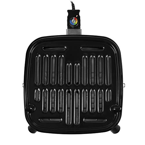 Tristar 01.112256.01.001 Barbacoa Híbrida 2 en 1: Electricidad o Carbón, Tapa Incluida, 37 x 37 cm de Superficie, 2000 W, Metal, Negro